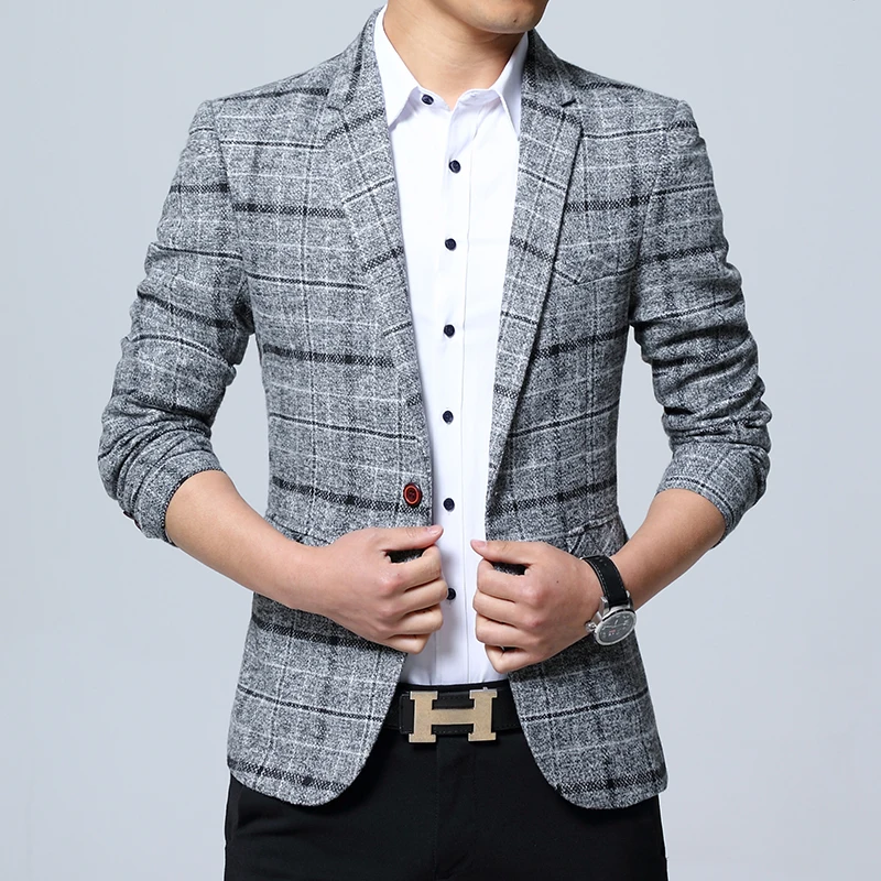 M-5XL Mens Blazers Slim Fit Suits for Men Business Formal Blazer Mens Wedding Suit Jackets Male Fashion Plaid Mens Blazer Jacket
M-5XL Mens Blazers Slim Fit Suits for Men Business Formal Blazer Mens Wedding Suit Jackets Male Fashion Plaid Mens Blazer Jacket