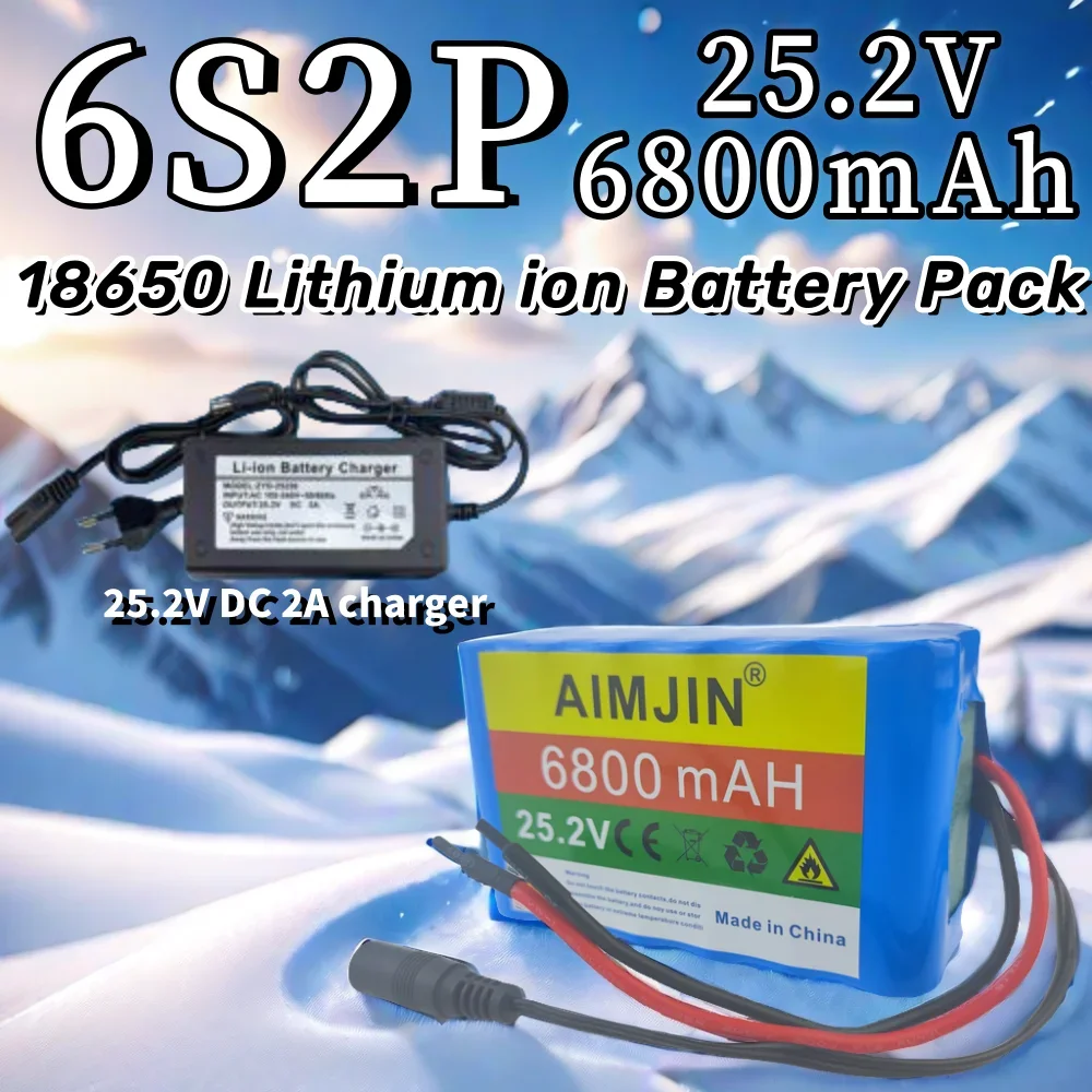 6S2P 18650 Lithium ion Battery Pack 25.2V 6800mAh Suitable for speakers, night fishing lights, outdoor power supplies, etc
6S2P 18650 Lithium ion Battery Pack 25.2V 6800mAh Suitable for speakers, night fishing lights, outdoor power supplies, etc