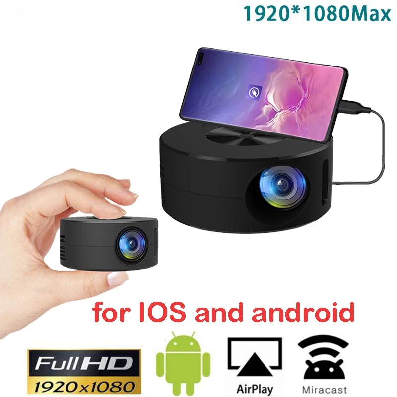 Outoor Mini Wired On-Screen Projector LED Projector 1920*1080 Support Compatible USB Audio Portable Home Media Video Player
Outoor Mini Wired On-Screen Projector LED Projector 1920*1080 Support Compatible USB Audio Portable Home Media Video Player