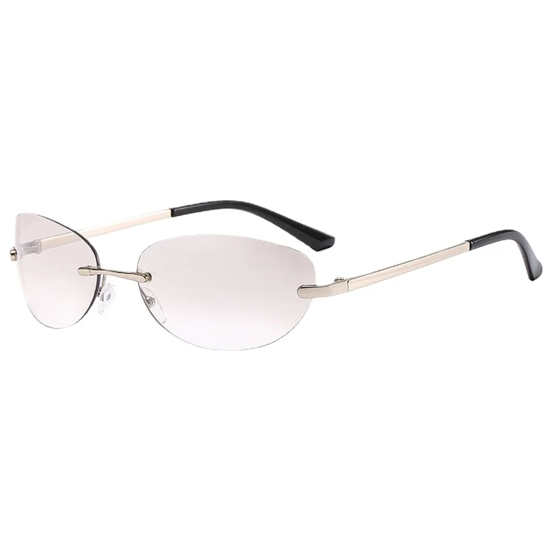 Futuristic Style Sunglasses Concave Shape Street Photo Vintage Frameless Oval Sunglasses Y2K Metal Spicy Girl Sun Glasses gafas
Futuristic Style Sunglasses Concave Shape Street Photo Vintage Frameless Oval Sunglasses Y2K Metal Spicy Girl Sun Glasses gafas