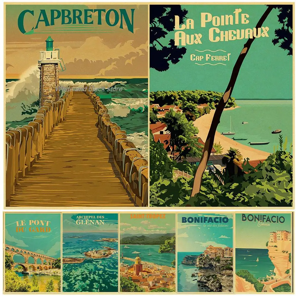 Vintage Colorful France Travel Posters Kraft Painting Tourist City Wall Art Living Room Decoration Home Decor
Vintage Colorful France Travel Posters Kraft Painting Tourist City Wall Art Living Room Decoration Home Decor