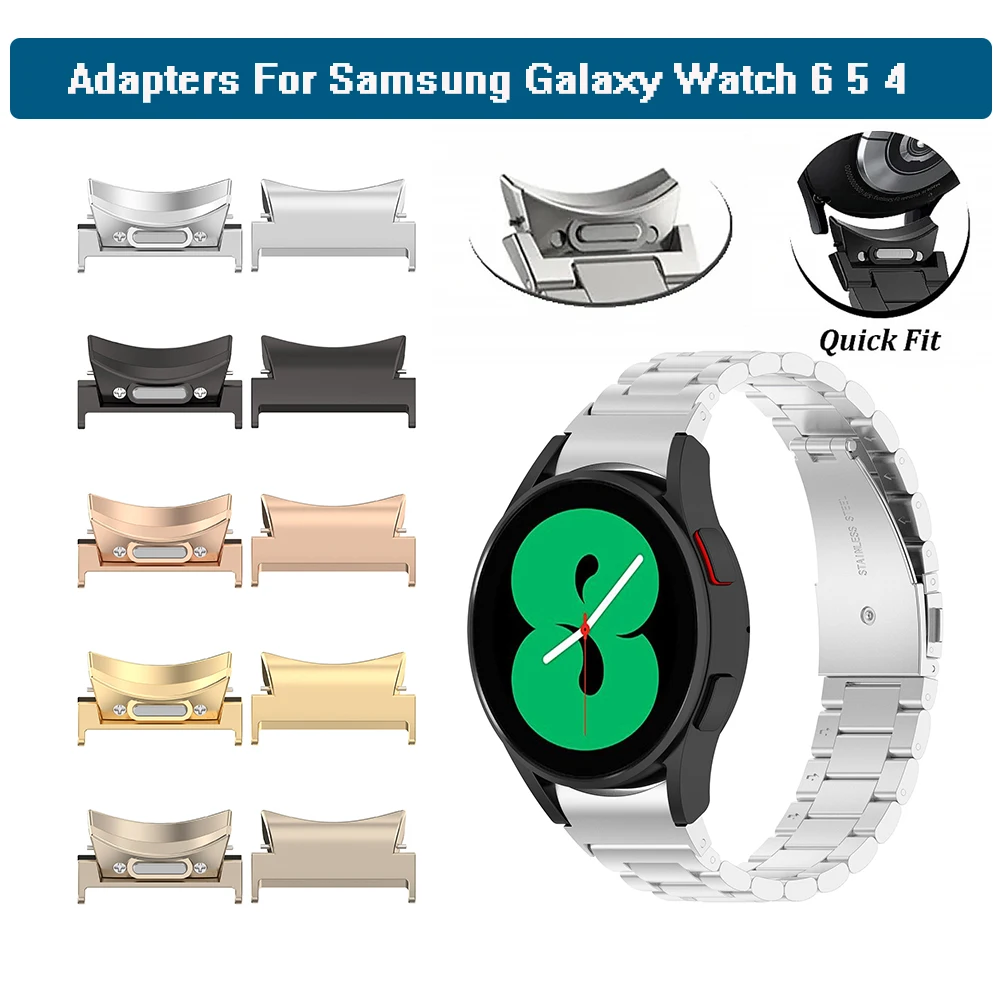 

Быстроразъемный соединитель для часов Samsung Galaxy Watch 6 Classic 47 43 мм, аксессуары для ремешка часов, металлический адаптер для часов 5Pro 4 40 44, сделай сам