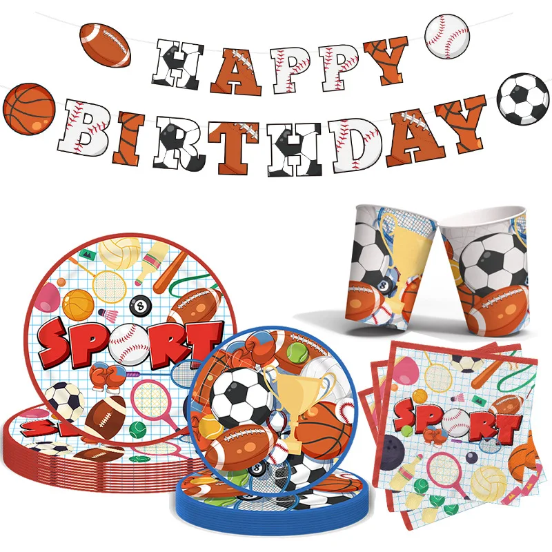 Sports Birthday Party Theme Tableware Paper Plates Football Rugby Decorative Tableware Set Party Supplies Party Decoration Home
Sports Birthday Party Theme Tableware Paper Plates Football Rugby Decorative Tableware Set Party Supplies Party Decoration Home