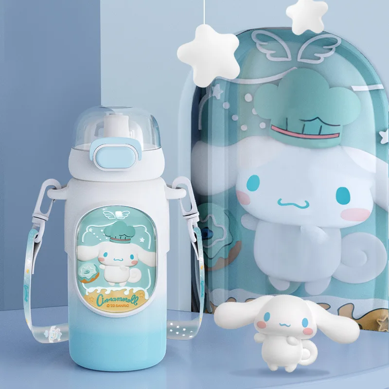 

Cinnamoroll My Melody Anime Kawaii Sanrio Thermos Cup Cute Kuromi Pochacco Cartoon Straw Water Cup Lovely Toys for Kids