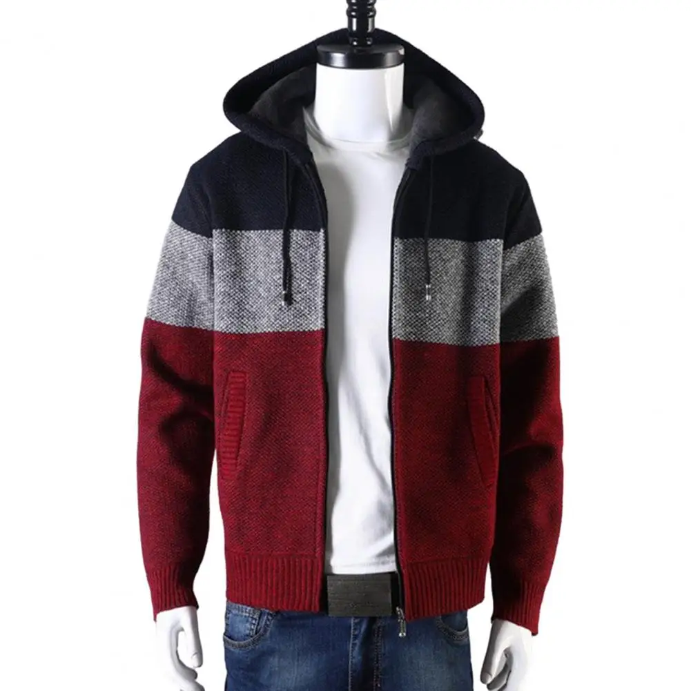 Men Knitted Jacket Colorblock Knitted Hooded Men's Sweater Jacket Warm Stylish Cozy Mid-length Cardigan Coat for Winter Fall Men
Men Knitted Jacket Colorblock Knitted Hooded Men's Sweater Jacket Warm Stylish Cozy Mid-length Cardigan Coat for Winter Fall Men