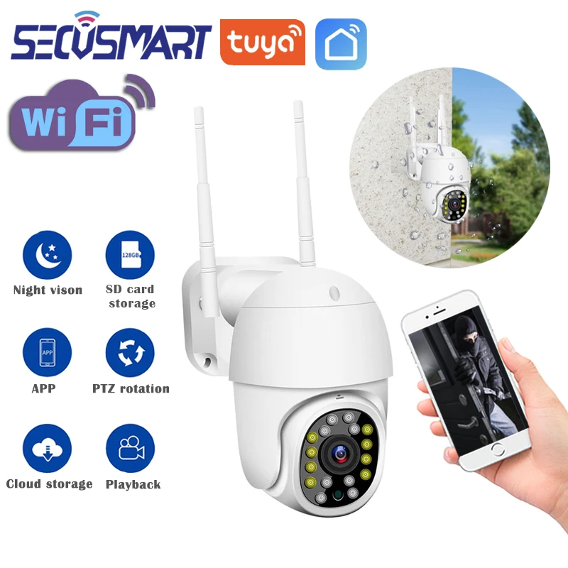 1080P Tuya WiFi Outdoor Waterproof Camera Smart Home Security Protection Monitor HD Voice Intercom Motion Detection Alarm
1080P Tuya WiFi Outdoor Waterproof Camera Smart Home Security Protection Monitor HD Voice Intercom Motion Detection Alarm