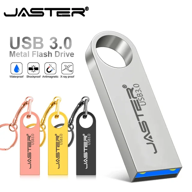 JASTER-Clé flash Metall USB 3,0, support à mémoire de 8 Go 16 Go 32 Go 64 Go 128 Go 1