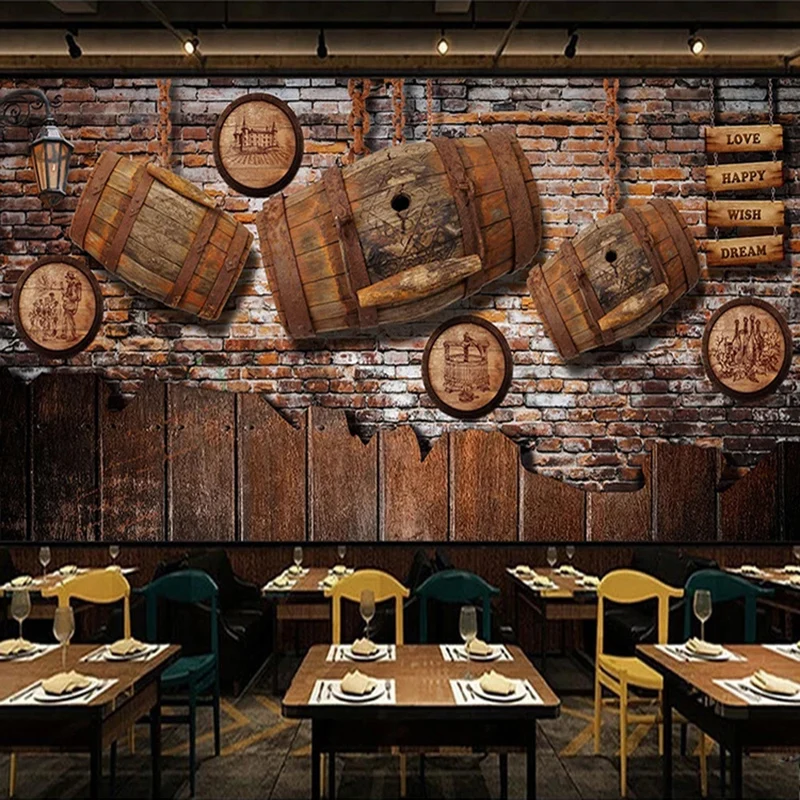 Custom Photo Wallpaper For Walls 3D Retro Nostalgic Red Wine Wood Barrel Bar KTV Tooling Backgdrop Wall Decor Large Mural Canvas
Custom Photo Wallpaper For Walls 3D Retro Nostalgic Red Wine Wood Barrel Bar KTV Tooling Backgdrop Wall Decor Large Mural Canvas