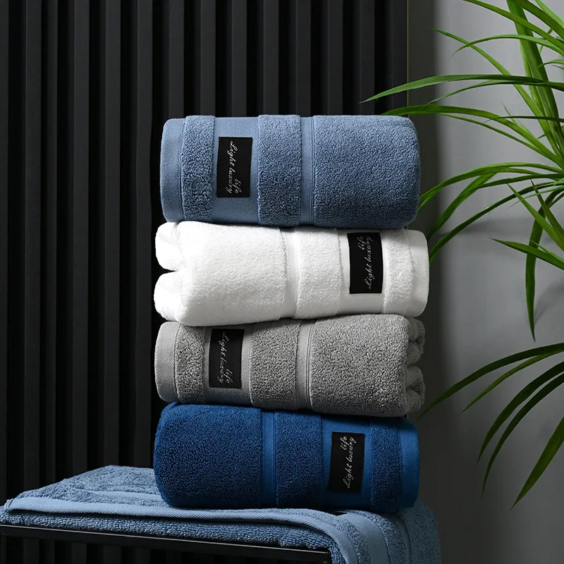 

100% Cotton High Quality Face Bath Towels White Blue Bathroom Soft Feel Highly Absorbent Shower Hotel Towel Multi-color 75x35cm