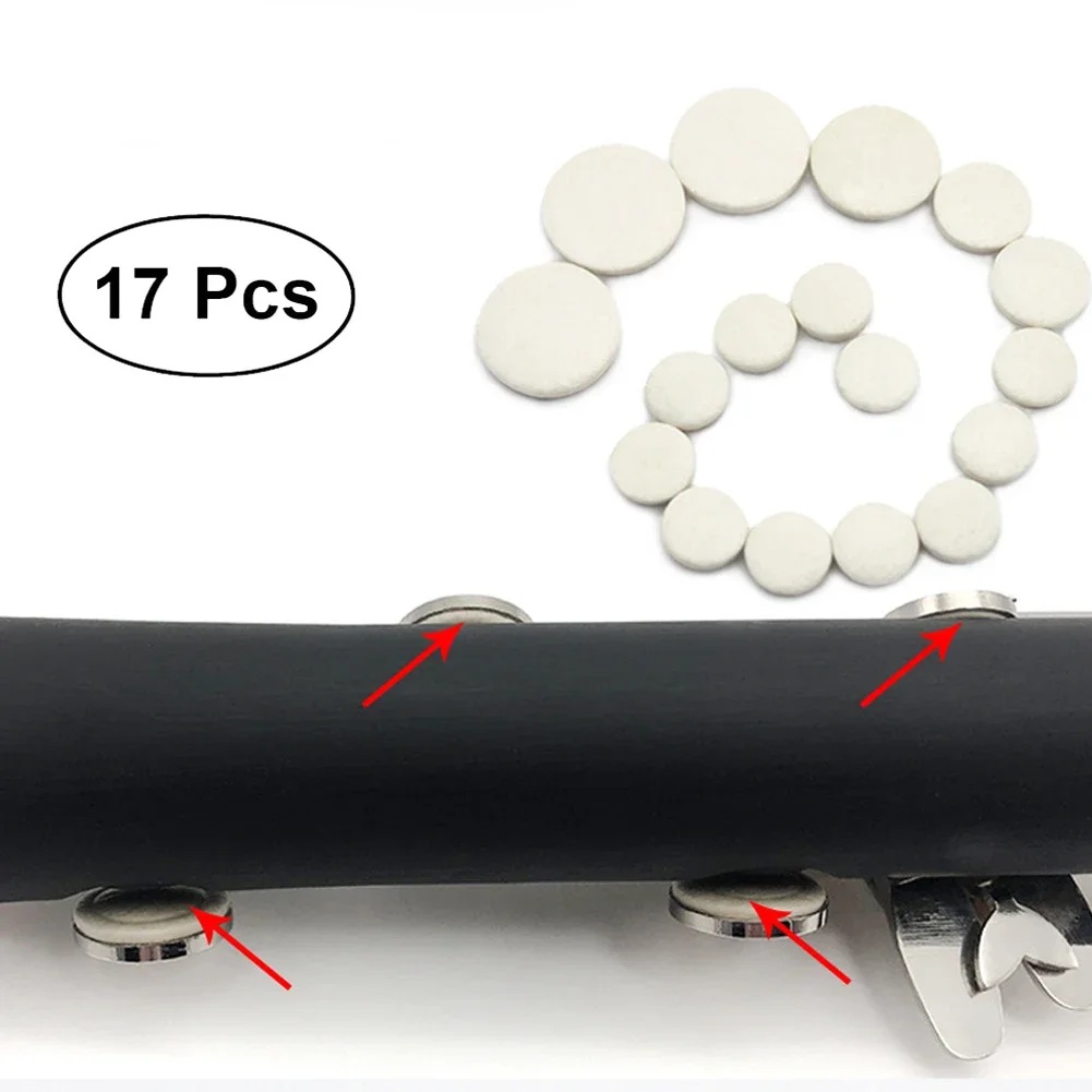 17 Pcs Bb Clarinet Pads Sound Hole Pad Replacement Accessories Set Musical Instrument Accessory Durable 10mm 12.2mm 16mm 17.5mm
17 Pcs Bb Clarinet Pads Sound Hole Pad Replacement Accessories Set Musical Instrument Accessory Durable 10mm 12.2mm 16mm 17.5mm