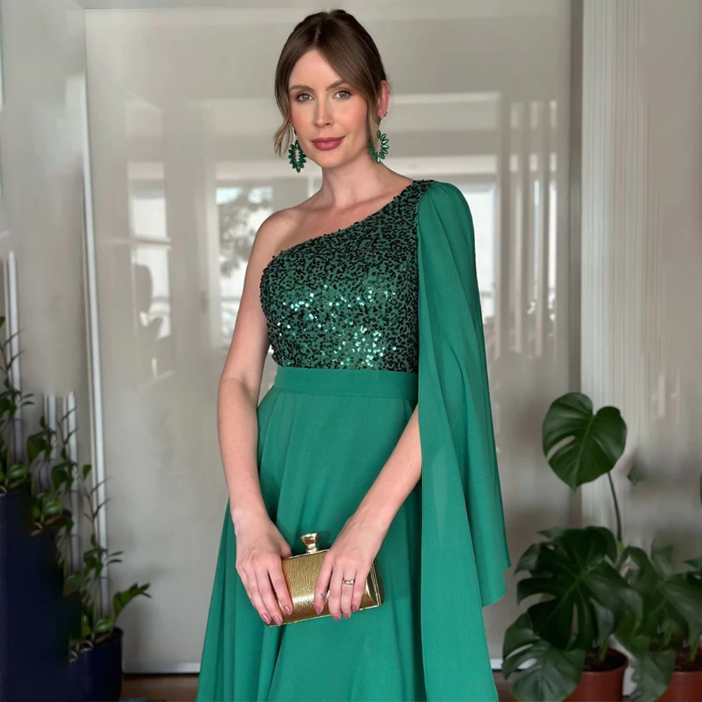 One Shoulder Sequins Bodice Evening Dress with Cape Sleeveless A-line Long Prom Dresses Backless Evening Gown estido formatura
One Shoulder Sequins Bodice Evening Dress with Cape Sleeveless A-line Long Prom Dresses Backless Evening Gown estido formatura
