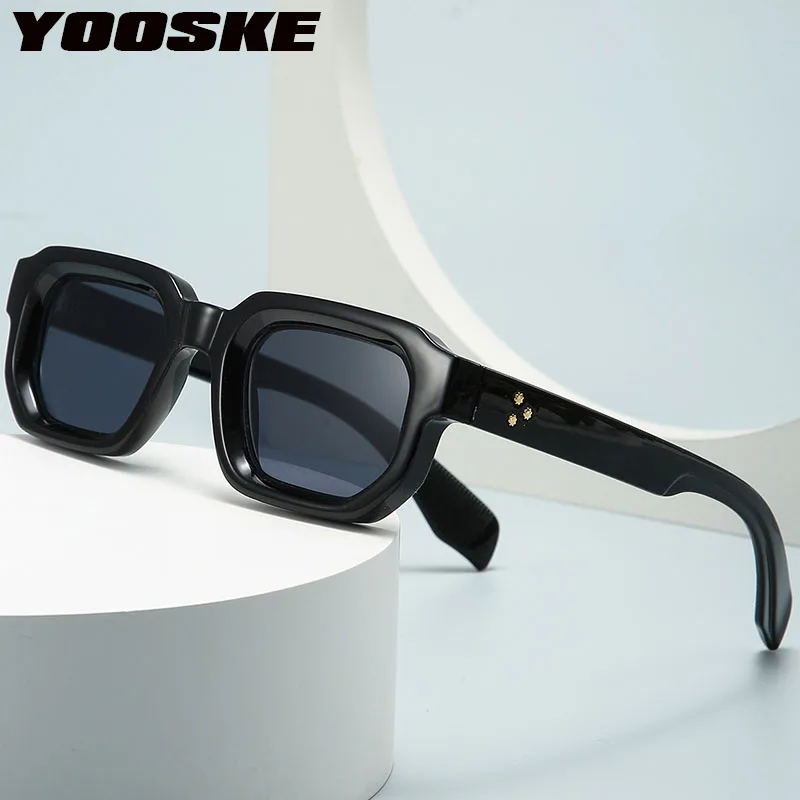 

YOOSKE Narrow Frame Sunglasses Women Luxury Brand Designer Trendy Sunglass for Men Charm Retro Square Sun Glasses UV400