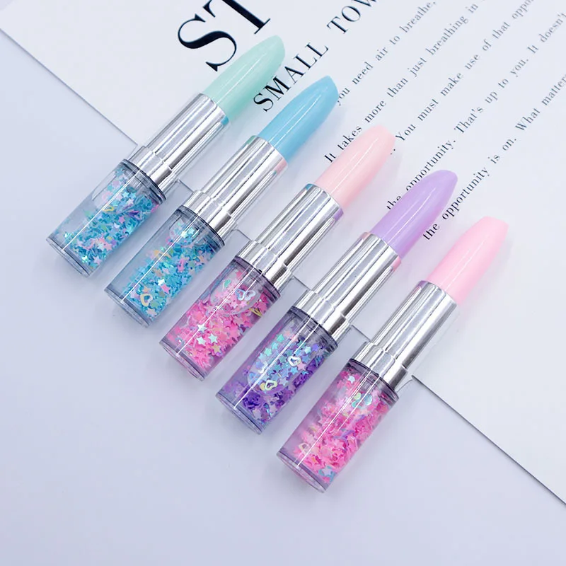 

50pcs Simulation Modeling Diamond Lipstick Ballpoint Pen Design Novelty Ball Pen Office School Stationery Back To School Present