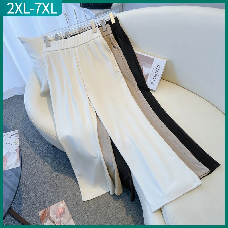 New 2023 Summer Plus Size Long Pants For Women Large Loose Casual White Black khaki Thin Straight Trousers 3XL 4XL 5XL 6XL 7XL
New 2023 Summer Plus Size Long Pants For Women Large Loose Casual White Black khaki Thin Straight Trousers 3XL 4XL 5XL 6XL 7XL