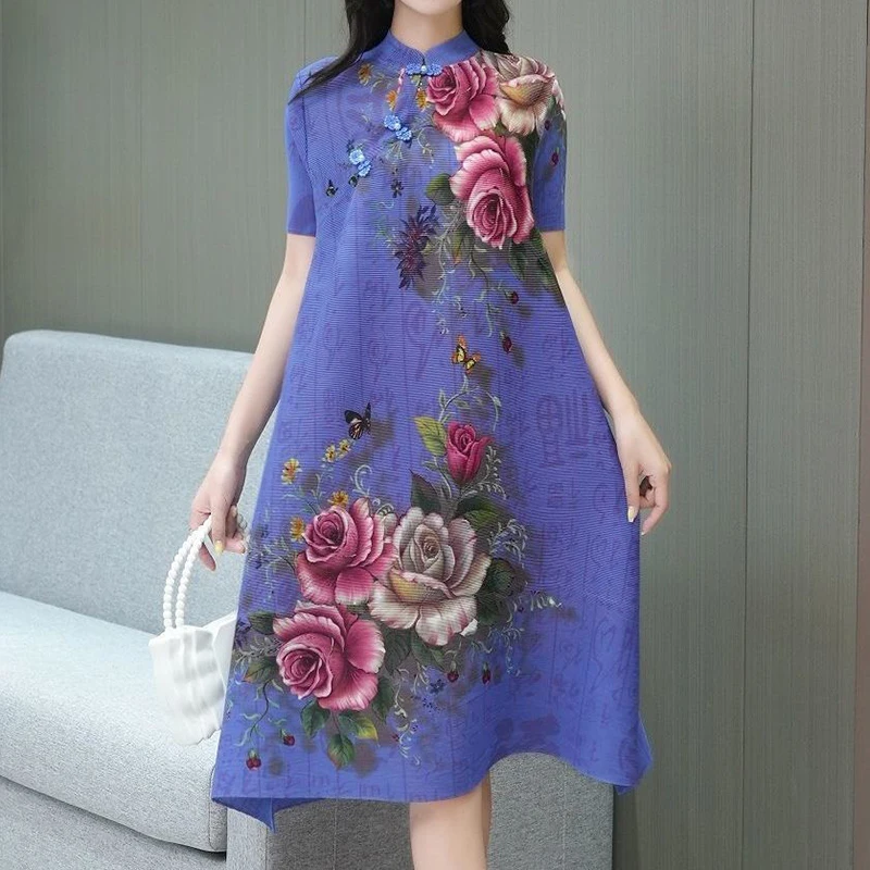 Wrinkle Retro Improved Qipao Dress 2024 Summer New Fashion Peony Large Mom's Dress dress for women
Wrinkle Retro Improved Qipao Dress 2024 Summer New Fashion Peony Large Mom's Dress dress for women