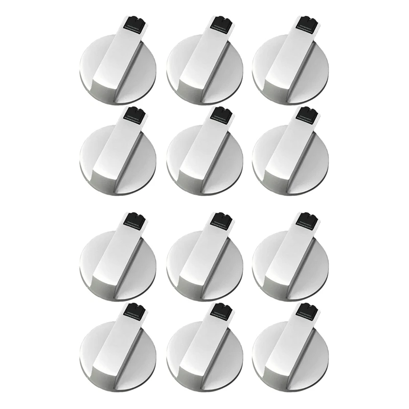 

Top Deals Stoves Cooker Knobs,Oven Knob 12Pcs,Zinc Alloy 6Mm Universal Silver Gas Stove Control Knobs Adaptors