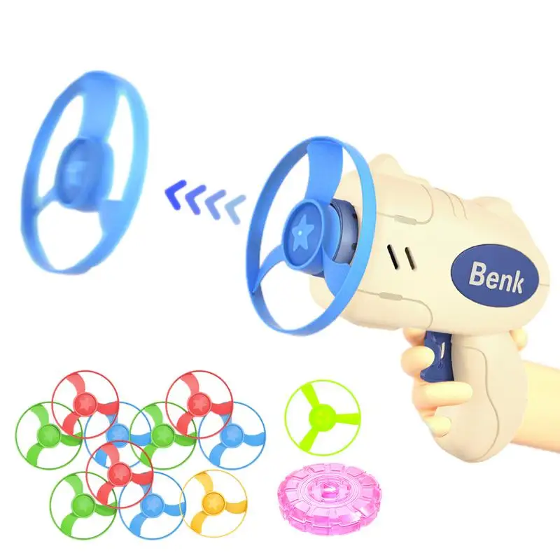 Flying Disk Rocket Launcher Glowing STEM Toy Catching Game Disc Flyer Chasing Game Interactive Launcher Saucer Learning Toys
Flying Disk Rocket Launcher Glowing STEM Toy Catching Game Disc Flyer Chasing Game Interactive Launcher Saucer Learning Toys