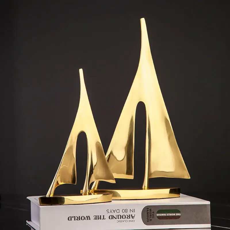 Light luxury and high-end brass sailboat with smooth sailing decorations for home and office creative decoration
Light luxury and high-end brass sailboat with smooth sailing decorations for home and office creative decoration