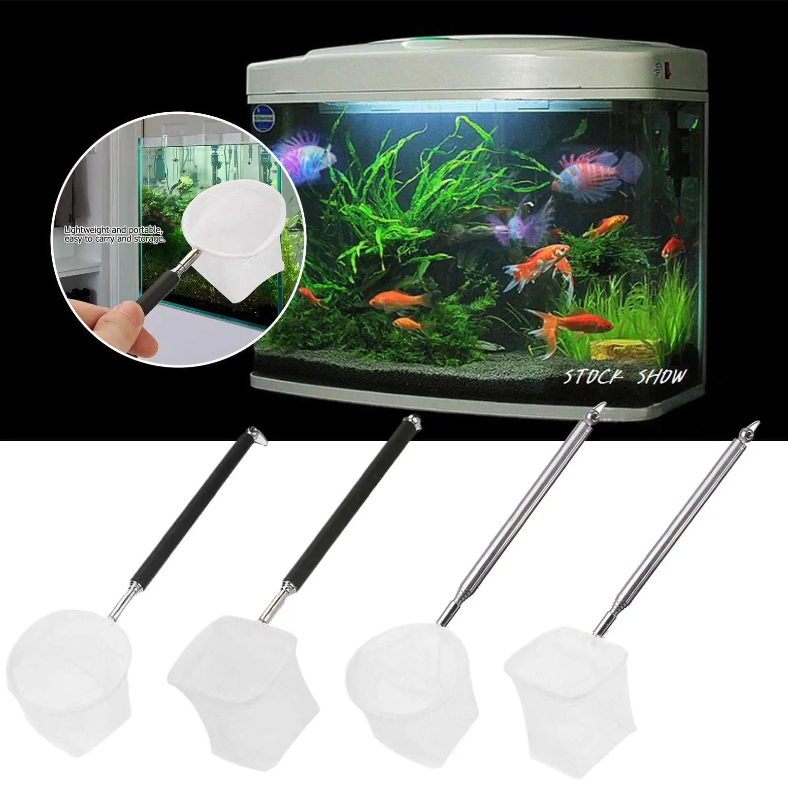 Mini Adjustable Fish Tank Catch Net Stainless Steel Fish Shrimp Round Scoop Pocket Catching Nets Square Accessory Scoop Shr M0C8
Mini Adjustable Fish Tank Catch Net Stainless Steel Fish Shrimp Round Scoop Pocket Catching Nets Square Accessory Scoop Shr M0C8