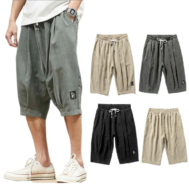 Summer Men Harem Pants Calf-Length Casual Baggy Pants Male Short Joggers Capris Pant
Summer Men Harem Pants Calf-Length Casual Baggy Pants Male Short Joggers Capris Pant