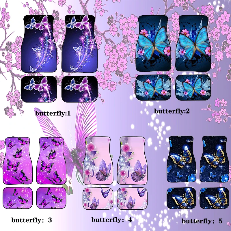 Aimaao Personlized Butterfly Front & Rear Floor Mats For Car Truck SUV & Van All Weather Liners 4 Piece Set Kick Mat
Aimaao Personlized Butterfly Front & Rear Floor Mats For Car Truck SUV & Van All Weather Liners 4 Piece Set Kick Mat