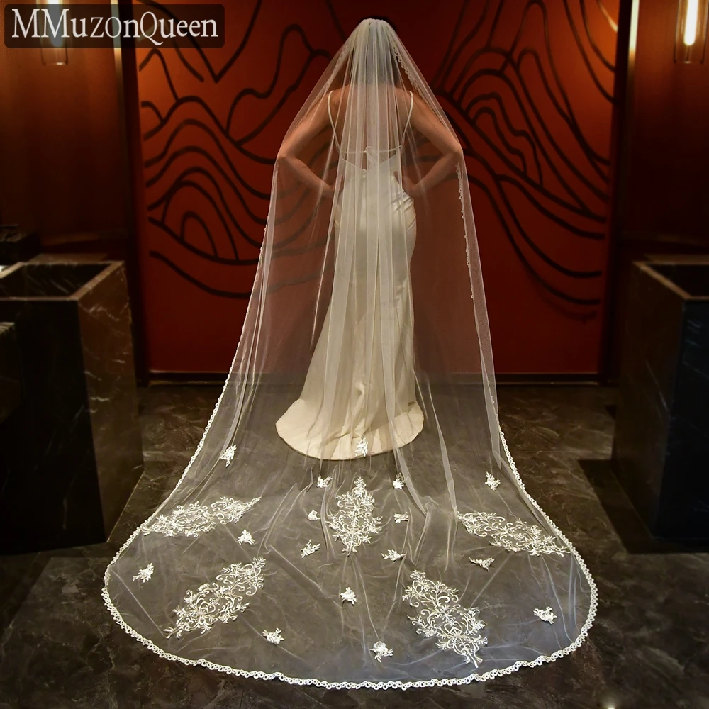 MMQ M47 Long Lace Wedding Veil 3 Meters Cathedral Bridal Veil with Comb bridal wedding arras beloved brides
MMQ M47 Long Lace Wedding Veil 3 Meters Cathedral Bridal Veil with Comb bridal wedding arras beloved brides