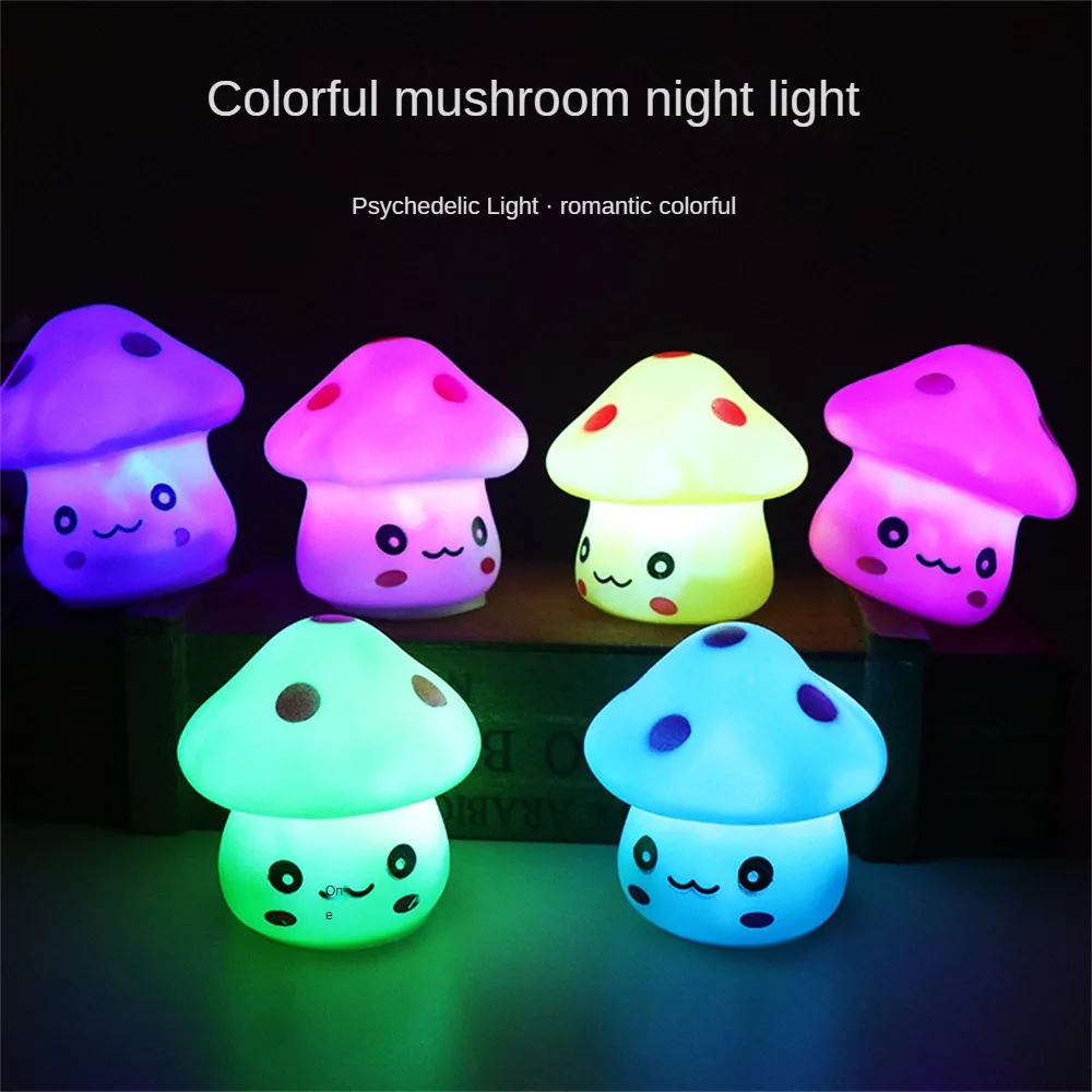 

Night Light Colorful Mushroom x 7 Color Baby Kids Room Desk Bedside Decoration Lamp