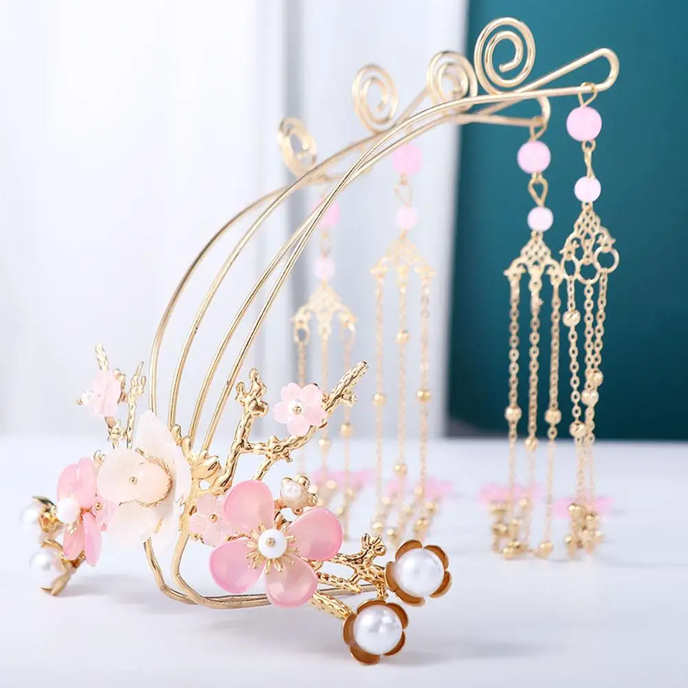 Luxury Retro Pink Headwear Antique Flower Chinese Style Headdress Hair Crown Children's Hair Fork Ancient Hair Stick
Luxury Retro Pink Headwear Antique Flower Chinese Style Headdress Hair Crown Children's Hair Fork Ancient Hair Stick