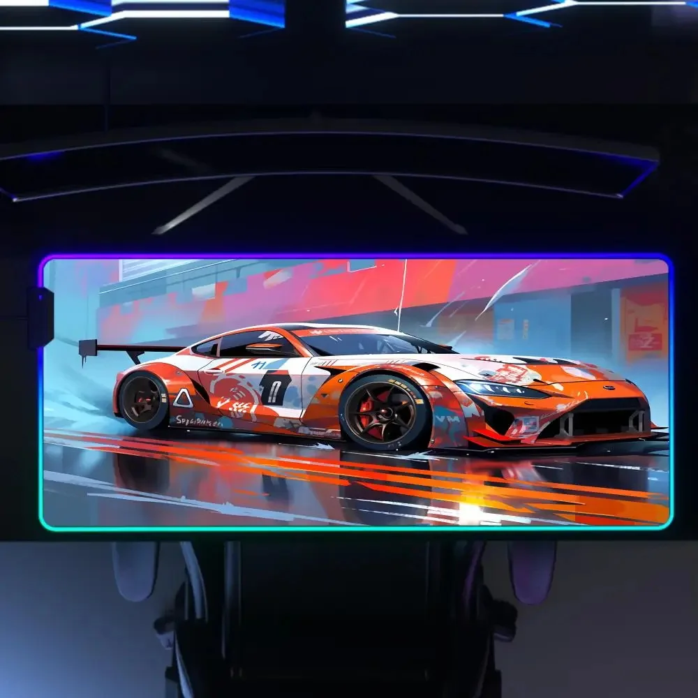 XXL Rgb Mousepad Laptop Non-slip Keyboard Backlight Desk Mat Large LED Mousepad Rally Sports Racing Car Speed Drift GTR Race Car
XXL Rgb Mousepad Laptop Non-slip Keyboard Backlight Desk Mat Large LED Mousepad Rally Sports Racing Car Speed Drift GTR Race Car