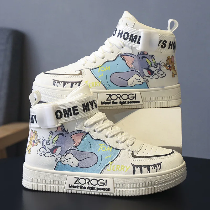 Autumn Winter White Children's Boy Sneakers Cartoon Print Non-slip Skateboard Shoes for Kids Boys Outdoor High top Kid Sneakers
Autumn Winter White Children's Boy Sneakers Cartoon Print Non-slip Skateboard Shoes for Kids Boys Outdoor High top Kid Sneakers