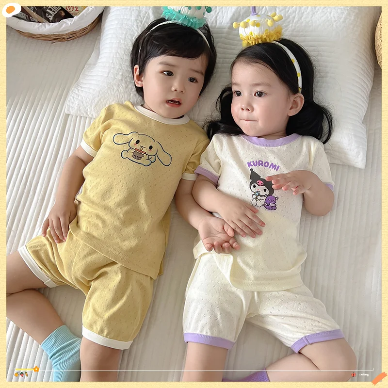 Kawaii Sanrio Anime Cinnamoroll Kuromi My Melody Children Pajamas Summer Kids Baby Cotton Short Sleeve Shorts Sleepwear Set Gift
Kawaii Sanrio Anime Cinnamoroll Kuromi My Melody Children Pajamas Summer Kids Baby Cotton Short Sleeve Shorts Sleepwear Set Gift