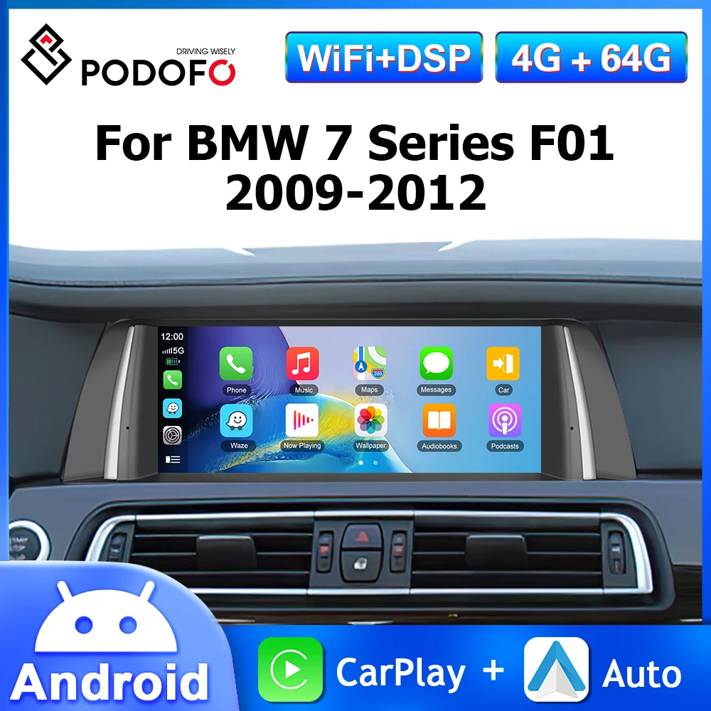 Podofo 10.25'' 4+64G Car Radio For BMW 7 Series F01 2009-2012 Multimedia Player 2Din Carplay Android Auto 4G WIFI GPS Car Stereo
Podofo 10.25'' 4+64G Car Radio For BMW 7 Series F01 2009-2012 Multimedia Player 2Din Carplay Android Auto 4G WIFI GPS Car Stereo