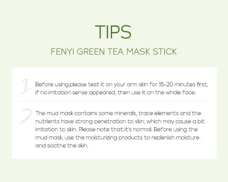 LAIKOU Cleansing Green Stick Green Tea Mask Stick Mask Purifying Clay Stick Mask Solid Mask Oil Control Anti-acne Whitening 40g 10 Sf3a48c4226e54ab08dfbf0d714c66a914