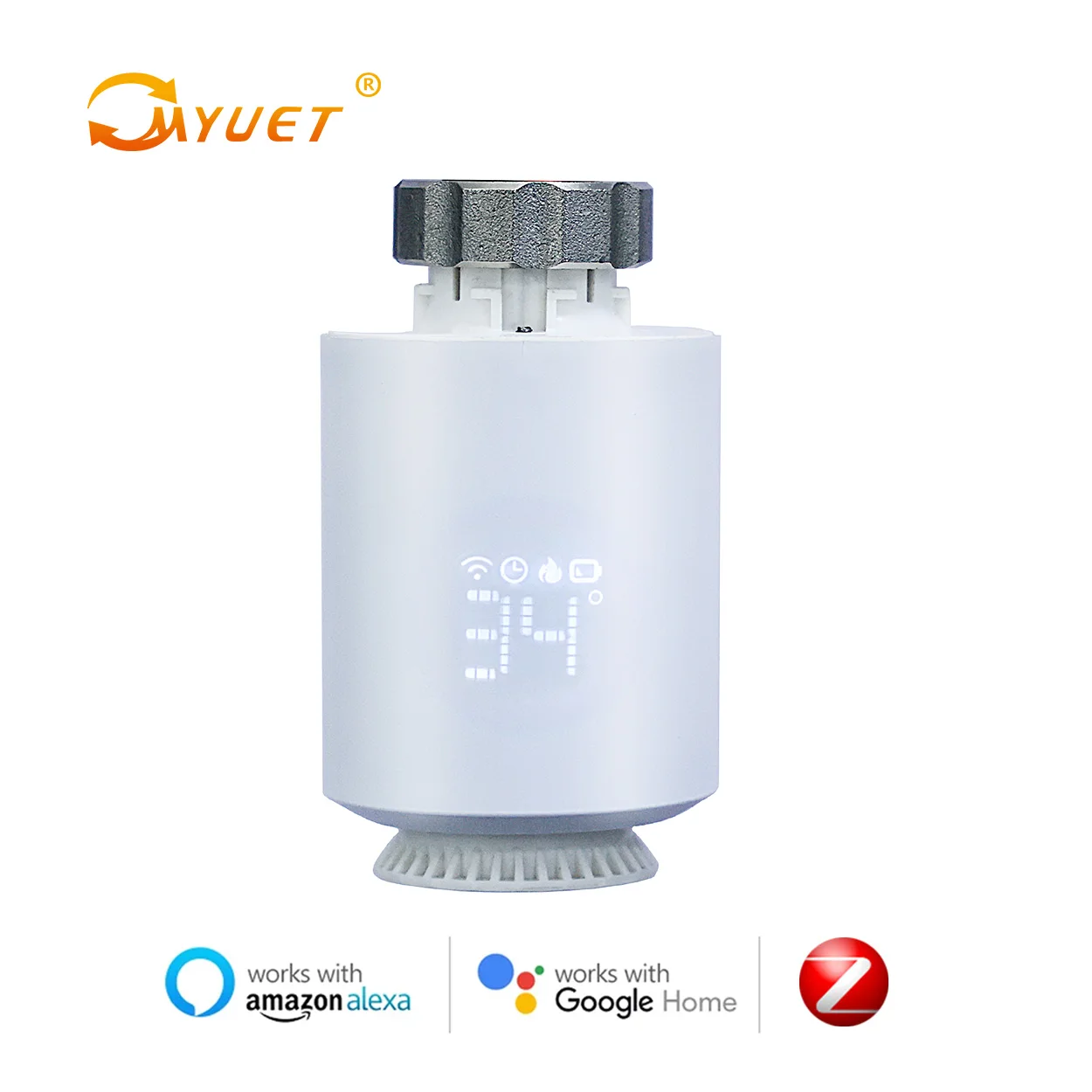 Умный привод радиатора TRV ZigBee3.0, программируемый термостатический клапан радиатора, регулятор температуры с голосовым управлением через Alexa
Умный привод радиатора TRV ZigBee3.0, программируемый термостатический клапан радиатора, регулятор температуры с голосовым управлением через Alexa