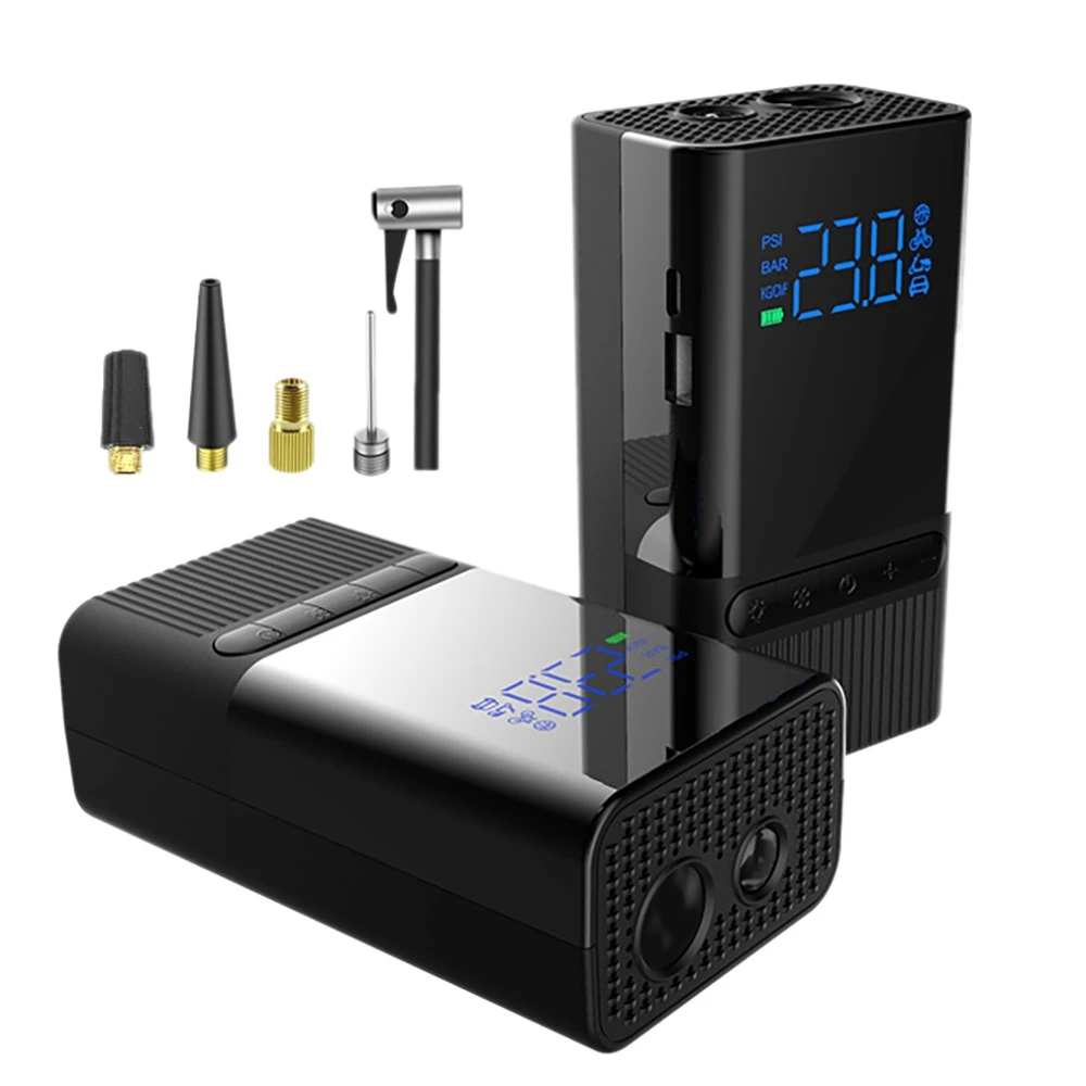 Rechargeable Car Air Compressor Inflator Pump Lcd Display LED Lamp for Tire Inflatable Wireless Electric Power Bank
Rechargeable Car Air Compressor Inflator Pump Lcd Display LED Lamp for Tire Inflatable Wireless Electric Power Bank