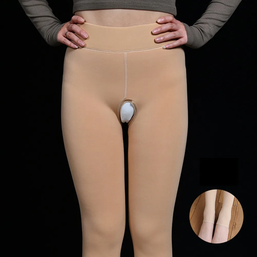 Women Thermal Pants Open Crotch Thickened Warm Pants Lined Thermal Stretchy Plus Size Leggings Hollow Out Solid Intimates
Women Thermal Pants Open Crotch Thickened Warm Pants Lined Thermal Stretchy Plus Size Leggings Hollow Out Solid Intimates