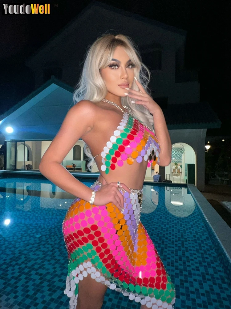 Sexy Halter Neck Beaded Suit for Women, Colorful, Handmade, Colorful, Festival, Carnival, Party, Rainbow, Summer, Hot Sale
Sexy Halter Neck Beaded Suit for Women, Colorful, Handmade, Colorful, Festival, Carnival, Party, Rainbow, Summer, Hot Sale