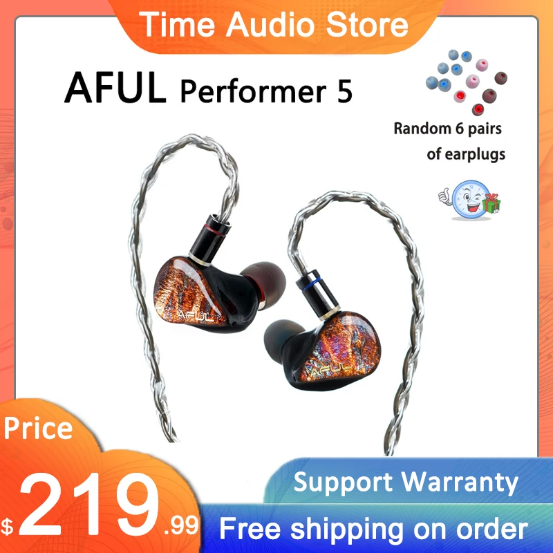 

AFUL Performer 5 1DD + 4BA In-Ear Monitors Earphone 3.5/4.4 Hybrid Drivers IEM Earbuds 0.78mm PK 7hz Timeless SeeAudio Yume 2