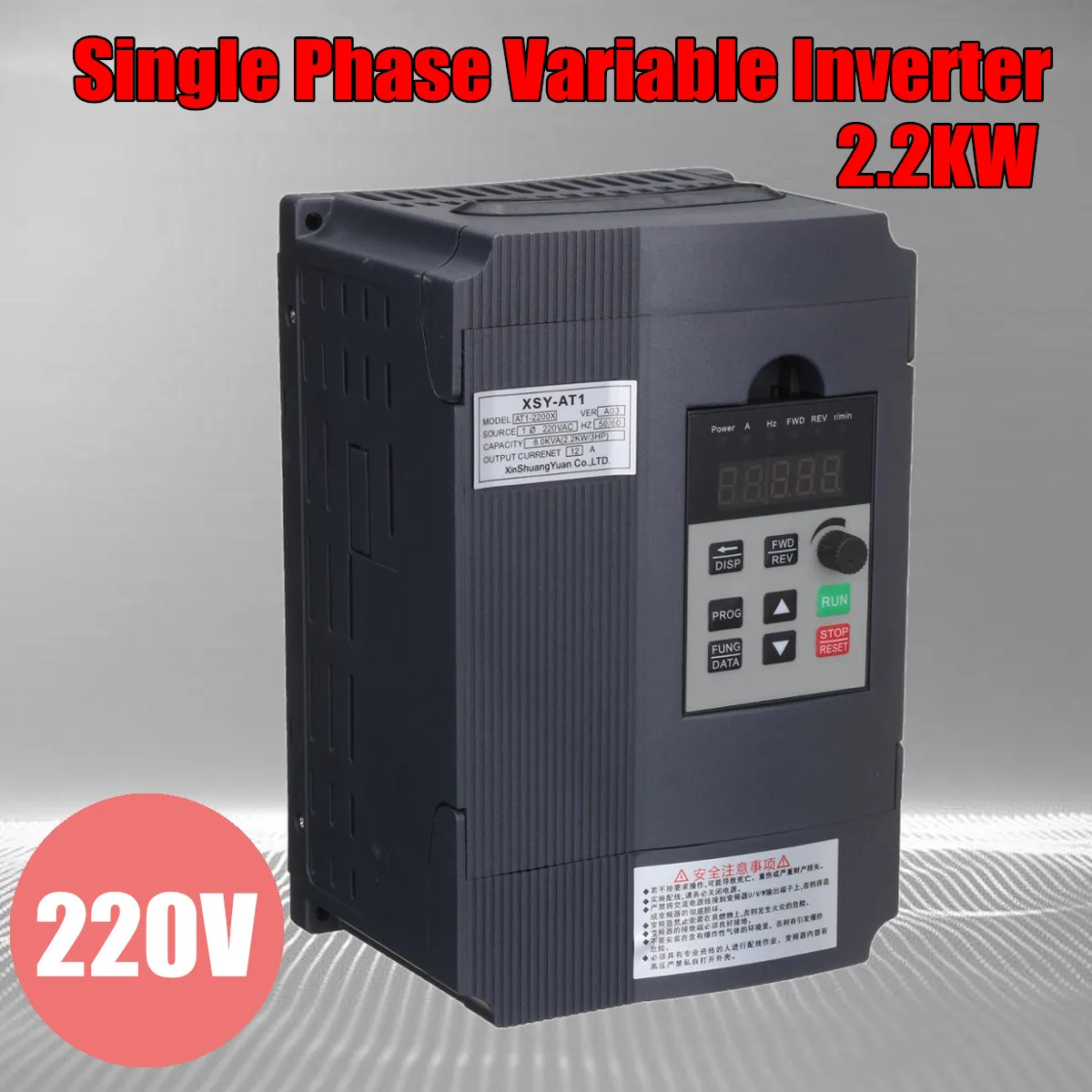 2.2KW 3HP 12A PWM Control AC 220V Variable Frequency Drive VSD VFD AUS Speed Controller For Single-phase 2.2KW AC Motor
2.2KW 3HP 12A PWM Control AC 220V Variable Frequency Drive VSD VFD AUS Speed Controller For Single-phase 2.2KW AC Motor
