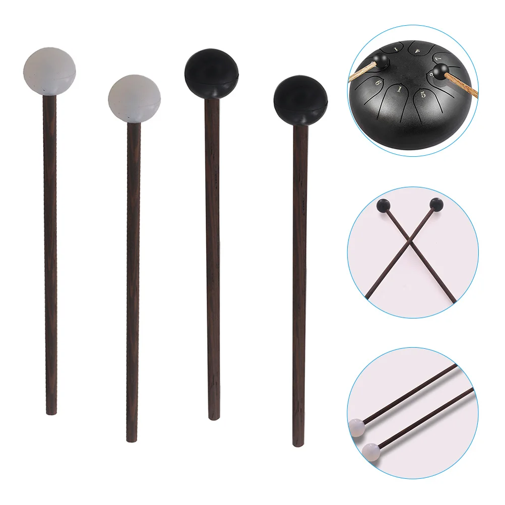 

2 Pairs Steel Tongue Drum Mallet Ethereal Drum Sticks Practice Drumstick Percussion Accessory Supply Portable Kids Child