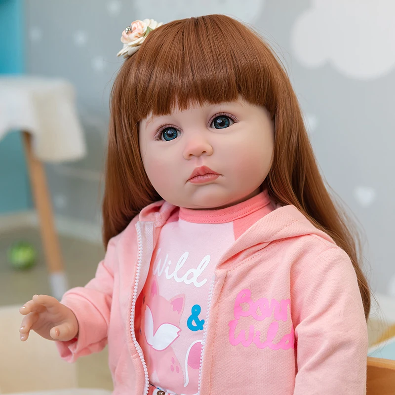 60CM Standing Baby Doll Reborn Toddler Princess Julieat Long Red Hair in Pink Dress Soft Cuddly Body Gifts for Children
60CM Standing Baby Doll Reborn Toddler Princess Julieat Long Red Hair in Pink Dress Soft Cuddly Body Gifts for Children