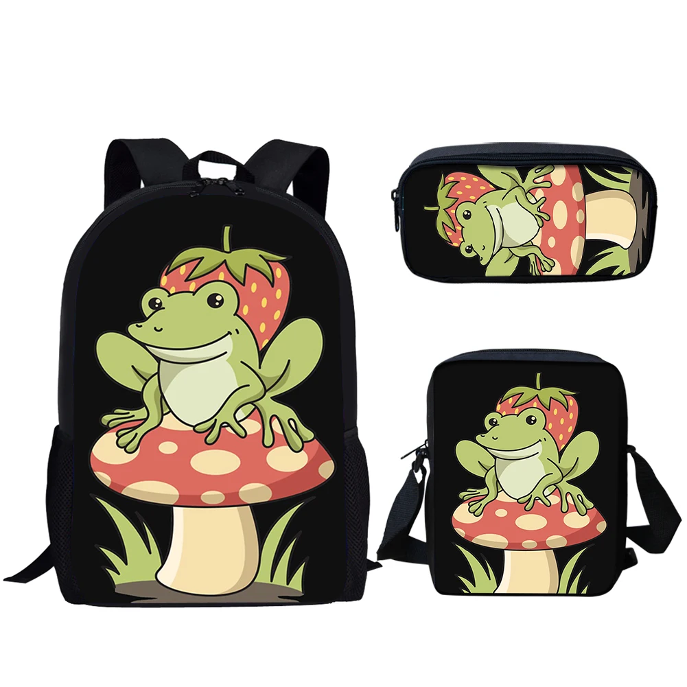 Belidome Casual School Bags Strawberry Frog Print 3Set Lightweught Backpack for Teen Girls Travel Schoolbag Mochila Infantil
Belidome Casual School Bags Strawberry Frog Print 3Set Lightweught Backpack for Teen Girls Travel Schoolbag Mochila Infantil
