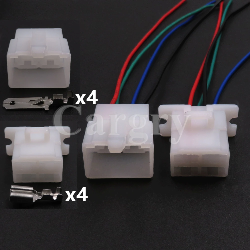 

1 Set 4P 6120-2043 Automobile Plastic Housing Unsealed Connector Car Starter Wire Harness Socket with Terminal