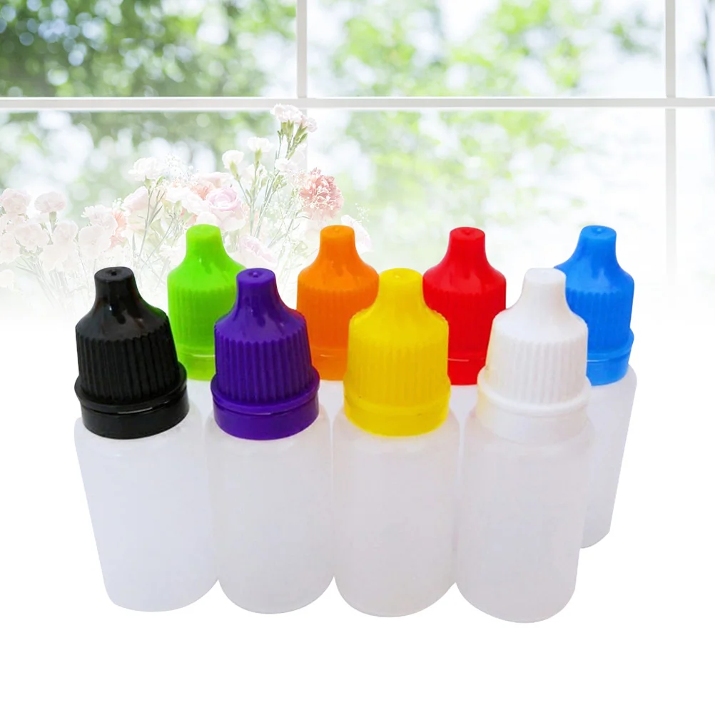

8pcs 20ml Empty Plastic Squeezable Paint Bottless Eye Packaging Bottle Squeezable Eye Liquid Dropper Bottles Containers Dropper