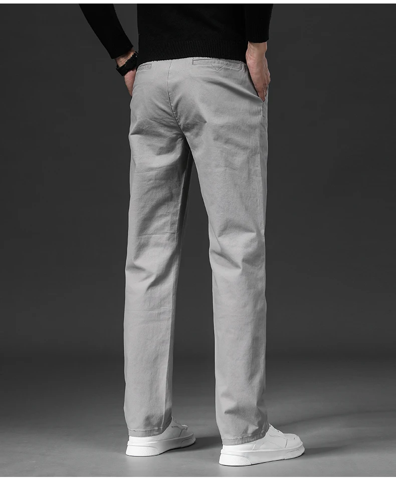 New in Spring Casual Pants Men Straight Fit Cotton Stretch Chino Trouser Male Formal Work Business Dress Khaki Fashion Regular 60 Sf3ae4fdee66446ff897c79a46973c4773
