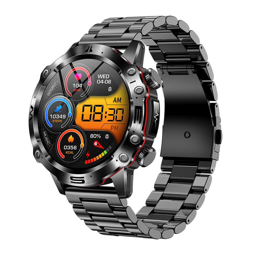 

Blood Sugar ECG+PPG Smart Watch Men 466*466 AMOLED Screen SOS Bluetooth Call Smartwatch Waterproof 100+ Mode Outdoor Sport Watch