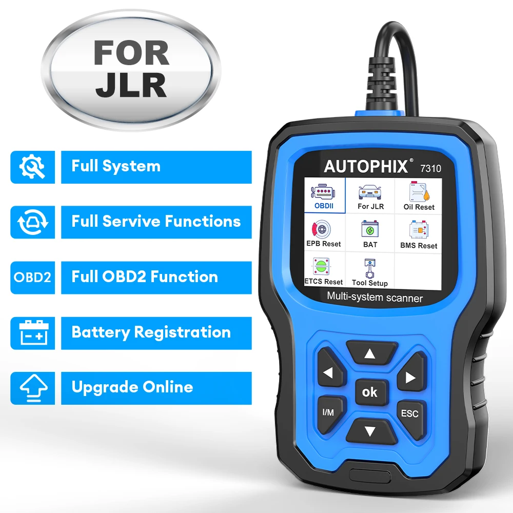 Автомобильный сканер OBD2 AUTOPHIX 7310, все системы для Land Rover Jaguar, диагностический инструмент, считыватель кодов D.PF ABS TPMS, сброс масла
Автомобильный сканер OBD2 AUTOPHIX 7310, все системы для Land Rover Jaguar, диагностический инструмент, считыватель кодов D.PF ABS TPMS, сброс масла