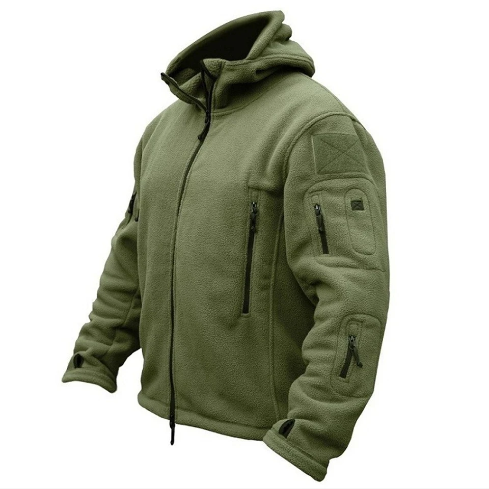 Homme Veste Militaire À Capuche Combat Outdoor Confortable Polaire Tactique manteau Outwear 