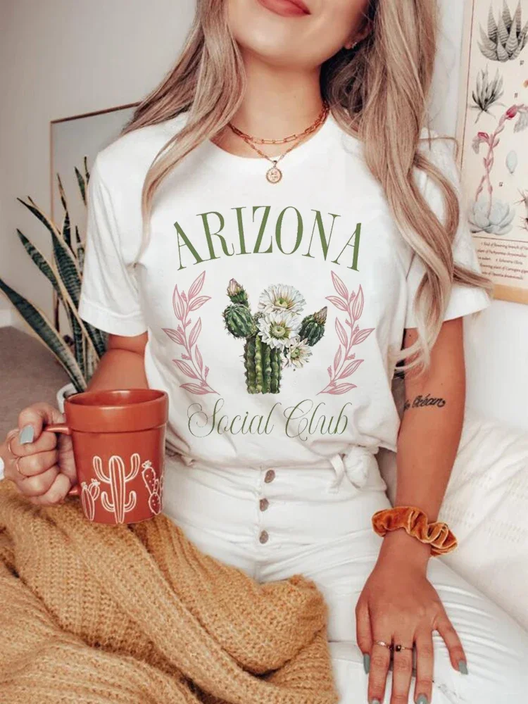 Arizona Letter Print Top Short Sleeved Women's Trendy Pattern Print 2024 New Fun Summer O-Neck Style Casual Versatile T-Shirt.
Arizona Letter Print Top Short Sleeved Women's Trendy Pattern Print 2024 New Fun Summer O-Neck Style Casual Versatile T-Shirt.