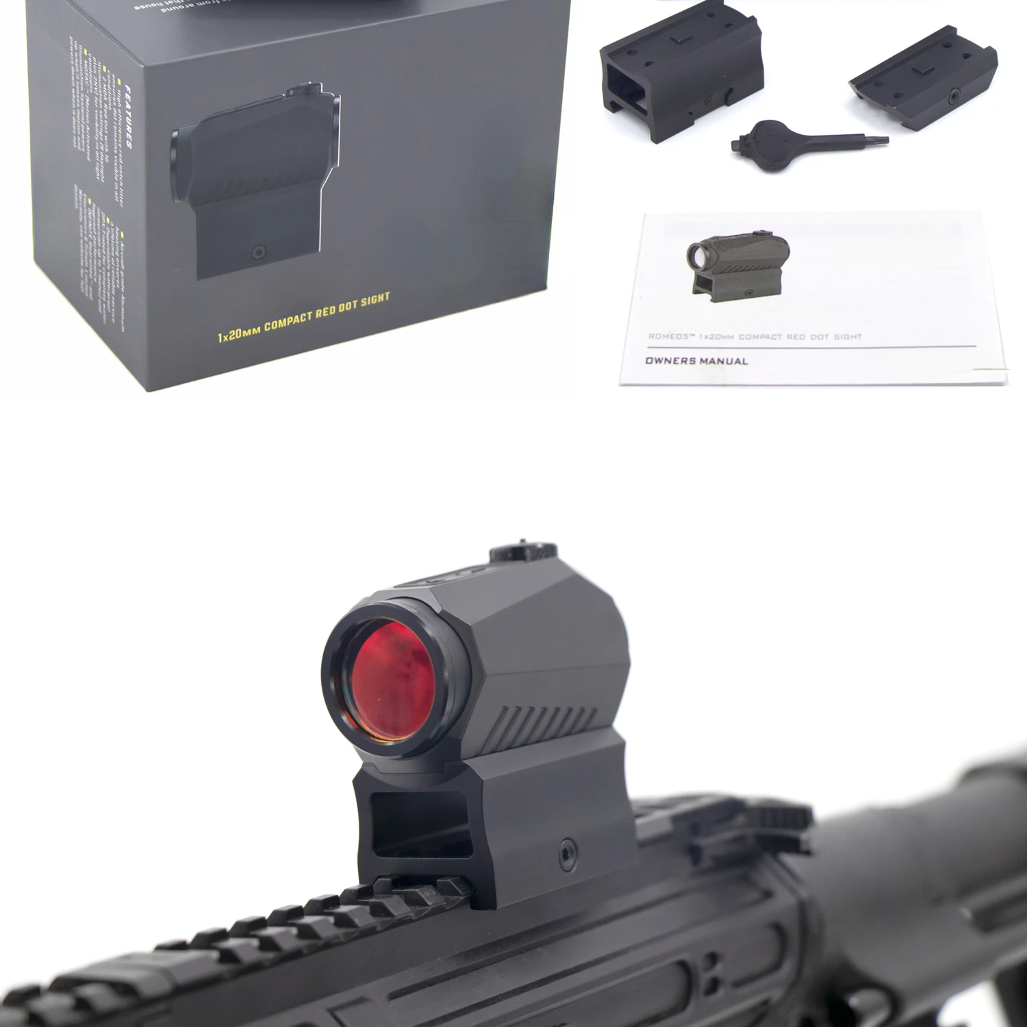 High Quality Romeo5 1x20mm Compact 2 MOA Red Dot Sight Shake Awake Reflex Rifle Scope,Black,Original Version With Full Marking
High Quality Romeo5 1x20mm Compact 2 MOA Red Dot Sight Shake Awake Reflex Rifle Scope,Black,Original Version With Full Marking